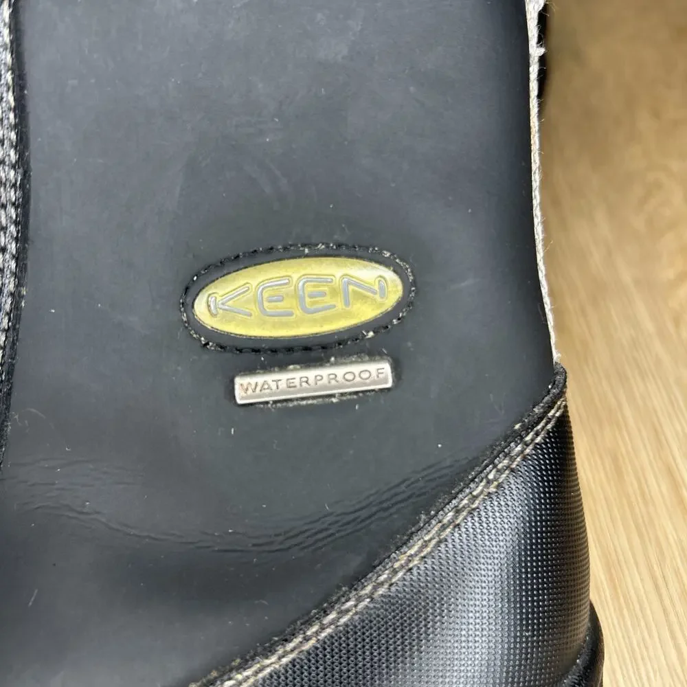 Keen Kids 1 Boots Pull On Side Zip Waterproof Black Leather Unisex Outdoors